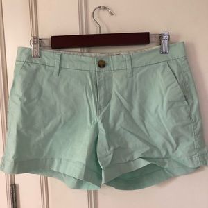 mint blue khaki shorts